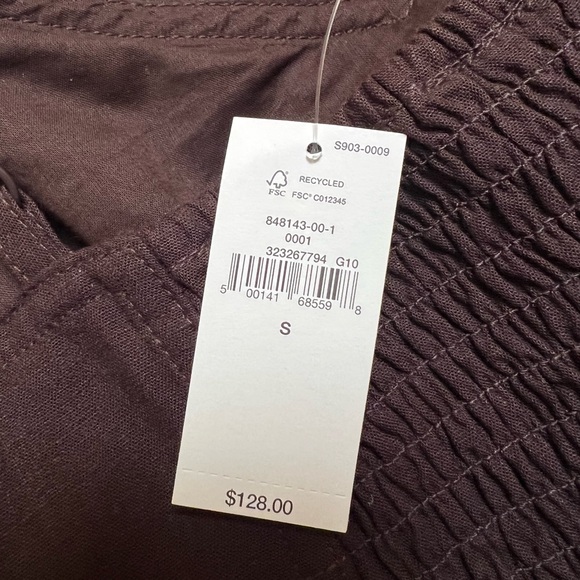 New GAP Linen-Blend Seamed Corset Midi Dress - Picture 6 of 8